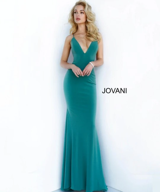 Jovani 00512 Strappy Back Deep V Gown 3 Jovani 00512 Strappy Back Deep V Gown
