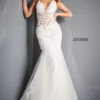 Jovani 02841 Sheer Floral Mermaid Dress