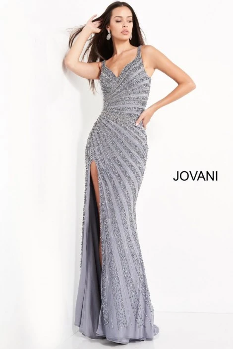 Jovani 04539 Asymmetrically Beaded Gown 3 Jovani 04539 Asymmetrically Beaded Gown