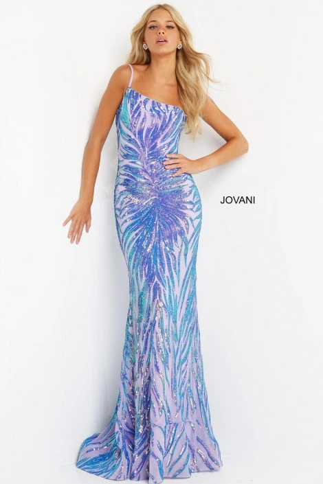 Jovani 05664 One Shoulder Sequin Design Gown 3 Jovani 05664 One Shoulder Sequin Design Gown