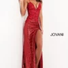 Jovani 06426 High Slit Sequin Prom Dress