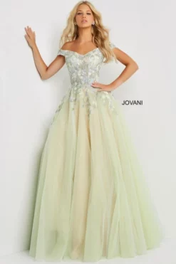 Jovani 06794 Off Shoulder Prom Ball Gown