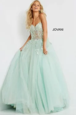 Jovani 06816 Sheer Corset Ball Gown