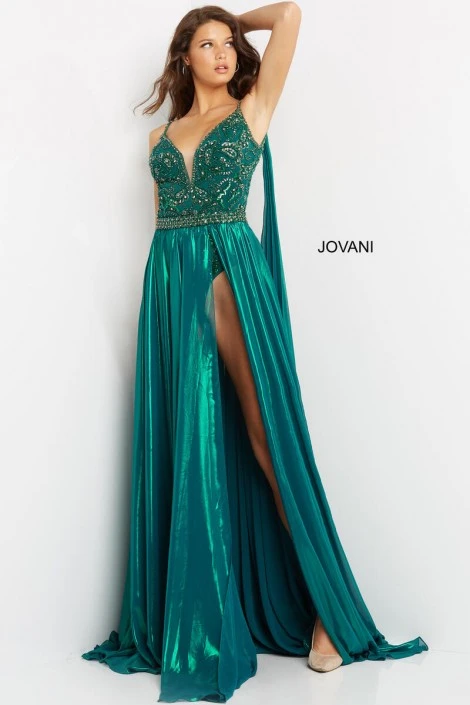 Jovani 07249 Formal Gown With Long Back Floats 3 Jovani 07249 Formal Gown With Long Back Floats