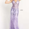 Jovani 08141 Sheer Corset Gown With Feather Skirt 2 Jovani 08141 Sheer Corset Gown With Feather Skirt -Outlet Prom Dresses Store 08141 Jovani Prom Dress S22 470x705