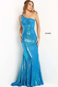 Jovani 08177 Iridescent Sequin Prom Dress