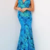 Jovani 08646 Shimmering Paisley Prom Dress