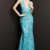 Jovani 08649 Plunging Front Prom Dress