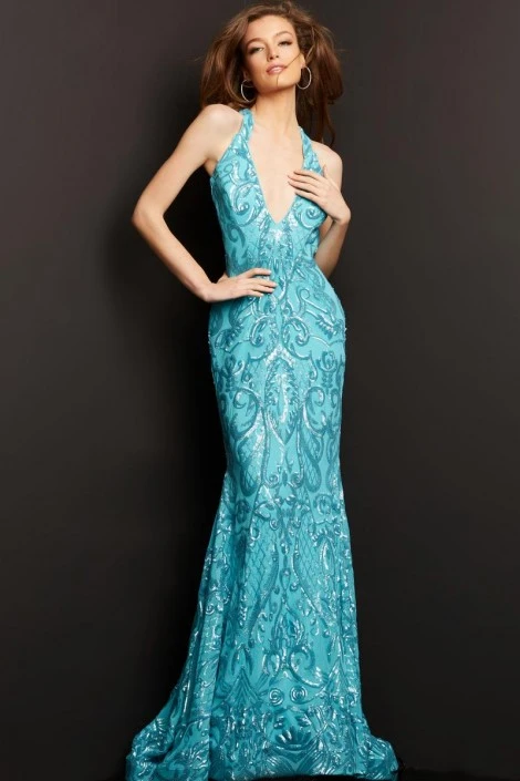 Jovani 08649 Plunging Front Prom Dress 3 Jovani 08649 Plunging Front Prom Dress