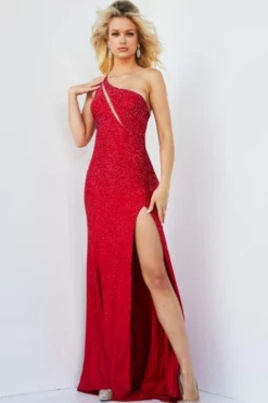 Jovani 09339 Shimmering One Shoulder Prom Dress