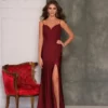 Dave And Johnny 10047 Lace High Slit Prom Dress -Outlet Prom Dresses Store 10047 Dave and Johnny Prom Dress S22 529x705