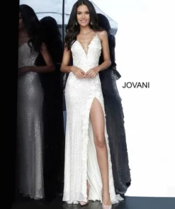 Jovani 1012 Floral Embellished Gown