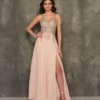 Dave And Johnny 10132 V Back A-Line Prom Dress 1 Dave And Johnny 10132 V Back A-Line Prom Dress -Outlet Prom Dresses Store 10132 Dave and Johnny Prom Dress S23