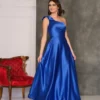 Dave And Johnny 10525 One Shoulder Bow Prom Dress -Outlet Prom Dresses Store 10525 Dave and Johnny Prom Dress S22 529x705