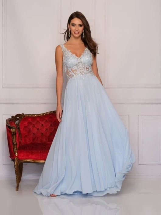 Dave And Johnny 10531 Sheer Embroidered Top Gown 3 Dave And Johnny 10531 Sheer Embroidered Top Gown