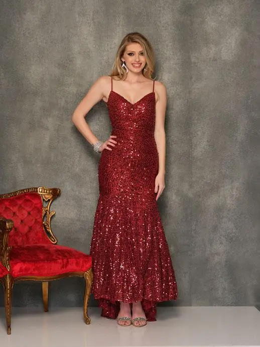 Dave And Johnny 10673 Sparkling High-Low Prom Dress 3 Dave And Johnny 10673 Sparkling High-Low Prom Dress