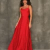 Dave And Johnny 10706 Flattering Red Prom Dress -Outlet Prom Dresses Store 10706 Dave and Johnny Prom Dress S23