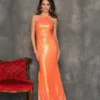 Dave And Johnny 10770 High Halter Neck Prom Dress -Outlet Prom Dresses Store 10770 Dave and Johnny Prom Dress S23 529x705