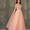 Dave And Johnny 10819 Shimmering Blush Prom Dress