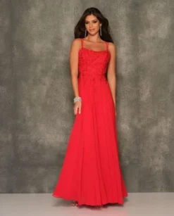 Dave And Johnny 10900 Strappy Back Red Prom Dress