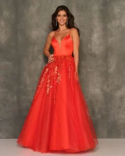 Dave And Johnny 10915 Red A-Line Prom Dress