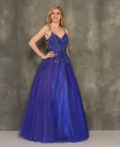 Dave And Johnny 10948 Shimmering Royal Ball Gown