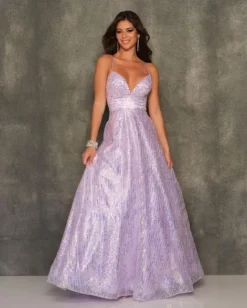 Dave And Johnny 10952 Sparkling Lilac Prom Dress