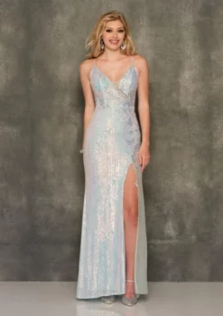 Dave And Johnny 11011 Sequin Mint Prom Dress