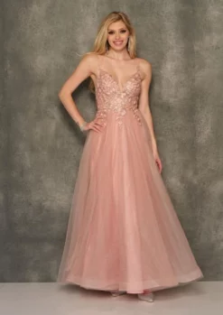 Dave And Johnny 11020 Pink A-Line Prom Dress