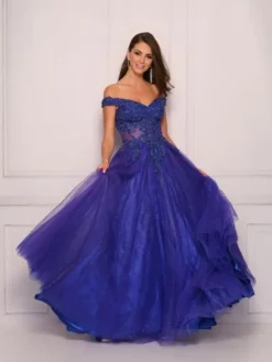 Dave And Johnny 11035 Off Shoulder Royal Prom Dress
