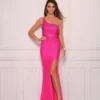 Dave And Johnny 11042 Fuchsia One Shoulder Prom Dress -Outlet Prom Dresses Store 11042 Dave and Johnny Prom Dress S23