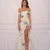 Dave And Johnny 11062 Off Shoulder Print Prom Dress -Outlet Prom Dresses Store 11062 Dave and Johnny Prom Dress S23