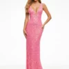 Ashley Lauren 11081 Plunging V Beaded Prom Dress -Outlet Prom Dresses Store 11081 Ashley Lauren Prom Dress S23 508x705
