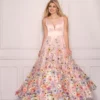 Dave And Johnny 11102 Prom Dress With Colorful Flowers 1 Dave And Johnny 11102 Prom Dress With Colorful Flowers -Outlet Prom Dresses Store 11102 Dave and Johnny Prom Dress S23