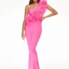 Ashley Lauren 11106 Feather One Shoulder Jumpsuit -Outlet Prom Dresses Store 11106 Ashley Lauren Prom Dress S22 508x705