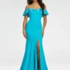 Ashley Lauren 11137 Dazzling Off Shoulder Draped Gown