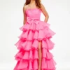 Ashley Lauren 11155 Ruched Top Ruffle Ball Gown