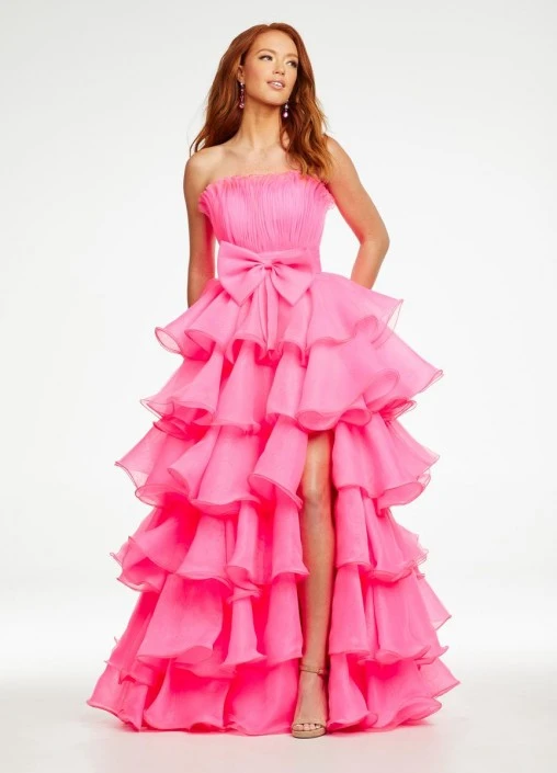 Ashley Lauren 11155 Ruched Top Ruffle Ball Gown 3 Ashley Lauren 11155 Ruched Top Ruffle Ball Gown