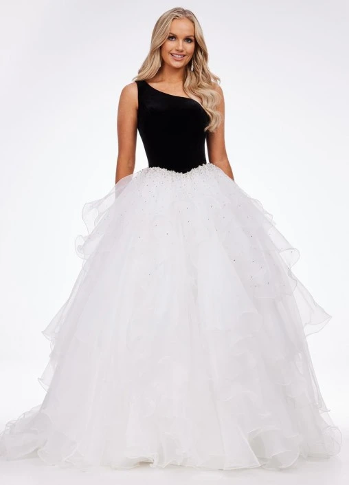 Ashley Lauren 11165 Elegant Velvet And Organza Ball Gown 3 Ashley Lauren 11165 Elegant Velvet And Organza Ball Gown
