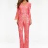 Ashley Lauren 11181 Fringe Bell Sleeve Beaded Jumpsuit 1 Ashley Lauren 11181 Fringe Bell Sleeve Beaded Jumpsuit -Outlet Prom Dresses Store 11181 Ashley Lauren Prom Dress S22 508x705