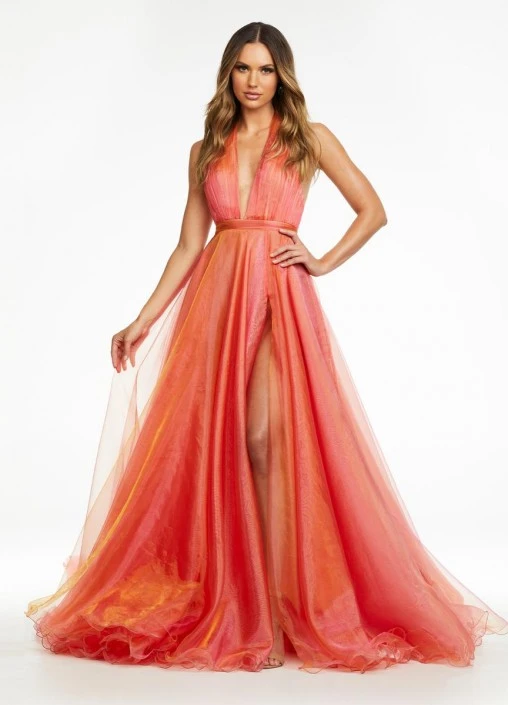 Ashley Lauren 11182 Daring Plunging Halter Ball Gown 3 Ashley Lauren 11182 Daring Plunging Halter Ball Gown