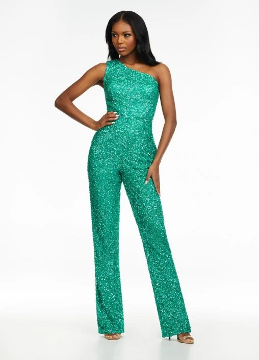 Ashley Lauren 11190 One Shoulder Laceup Back Jumpsuit 3 Ashley Lauren 11190 One Shoulder Laceup Back Jumpsuit