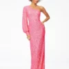 Ashley Lauren 11194 One Long Sleeve Sequin Gown -Outlet Prom Dresses Store 11194 Ashley Lauren Dress F22 508x705
