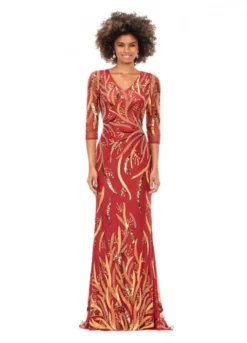 Ashley Lauren 11205 Sophisticated Sequin Design Gown