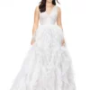 Ashley Lauren 11233 Ruffle Princess Ball Gown 1 Ashley Lauren 11233 Ruffle Princess Ball Gown -Outlet Prom Dresses Store 11233 Ashley Lauren Prom Dress S23 508x705