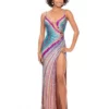 Ashley Lauren 11243 Colorful Beaded Gown