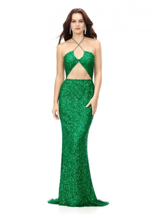Ashley Lauren 11287 Sequin Modern Cut Out Gown 3 Ashley Lauren 11287 Sequin Modern Cut Out Gown