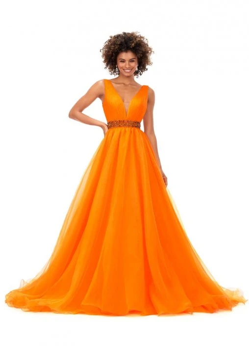 Ashley Lauren 11305 Crystal Waist Ruched Ball Gown 3 Ashley Lauren 11305 Crystal Waist Ruched Ball Gown