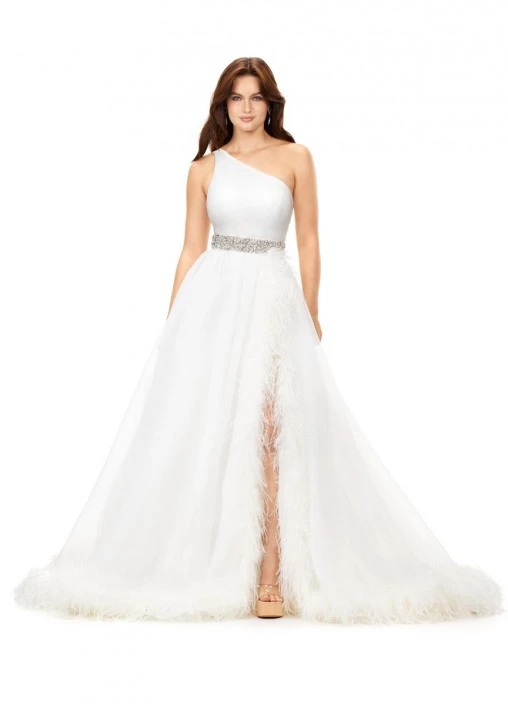 Ashley Lauren 11309 Feather Trim Organza Ball Gown 3 Ashley Lauren 11309 Feather Trim Organza Ball Gown
