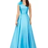 Ashley Lauren 11336 Feather One Shoulder Gown